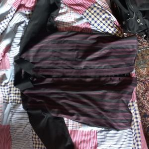 Black with Red Stripes Kovx Medium Long Sleeve